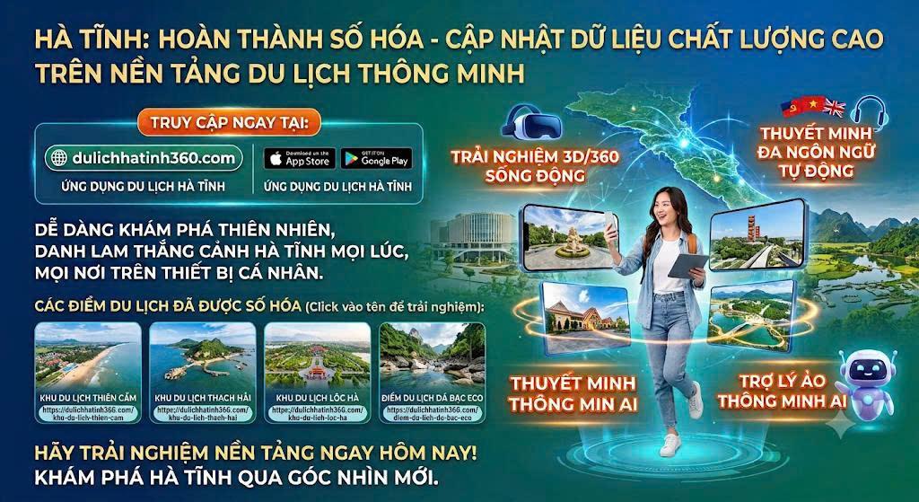 Trải nghiệm du lịch Hà Tĩnh nguyên bản và chân thực trên nền tảng tương tác thông minh 3D/360