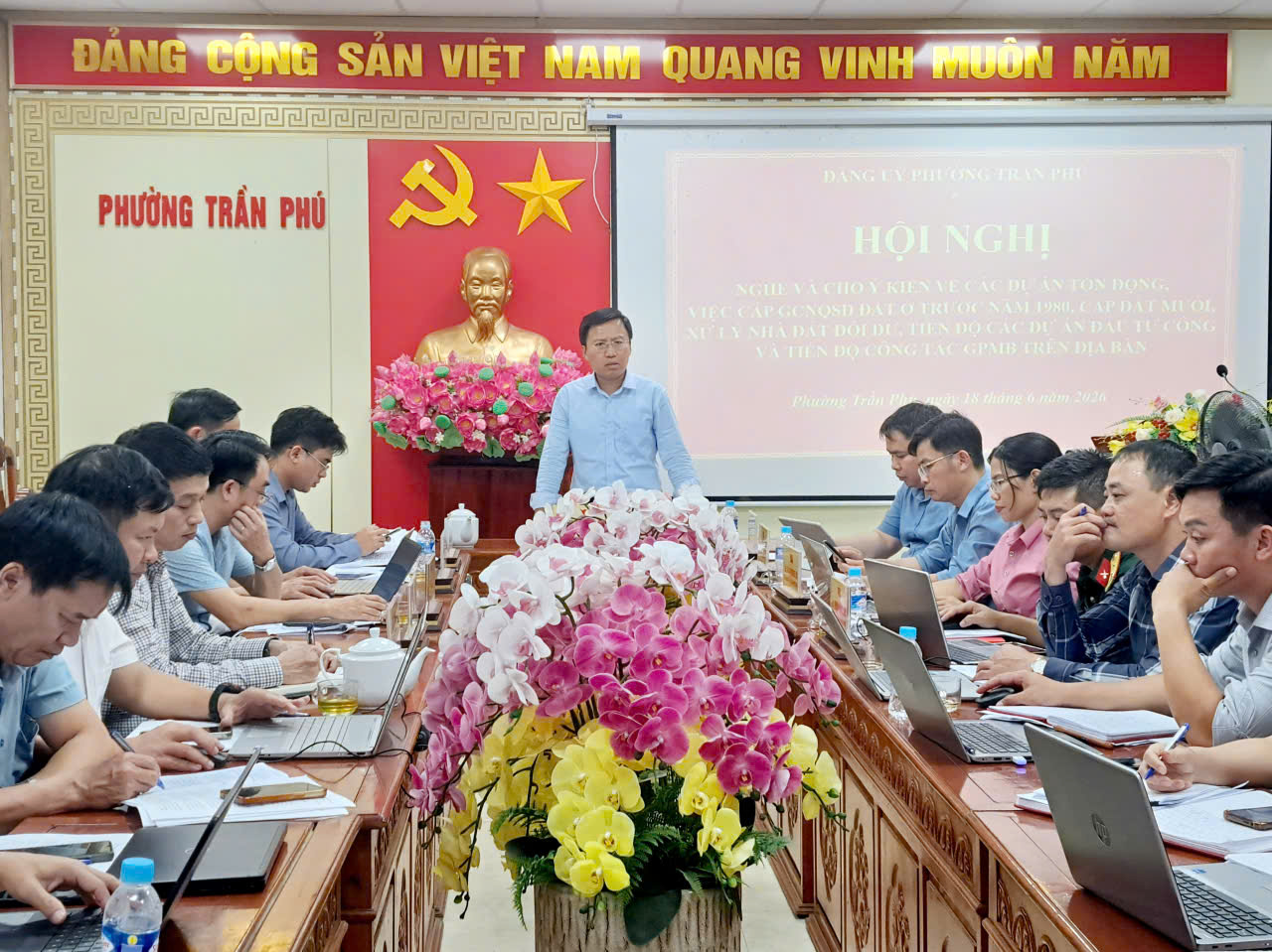 Đảng ủy phường Trần Phú cho ý kiến xử lý các dự án tồn đọng và đẩy nhanh giải phóng mặt bằng