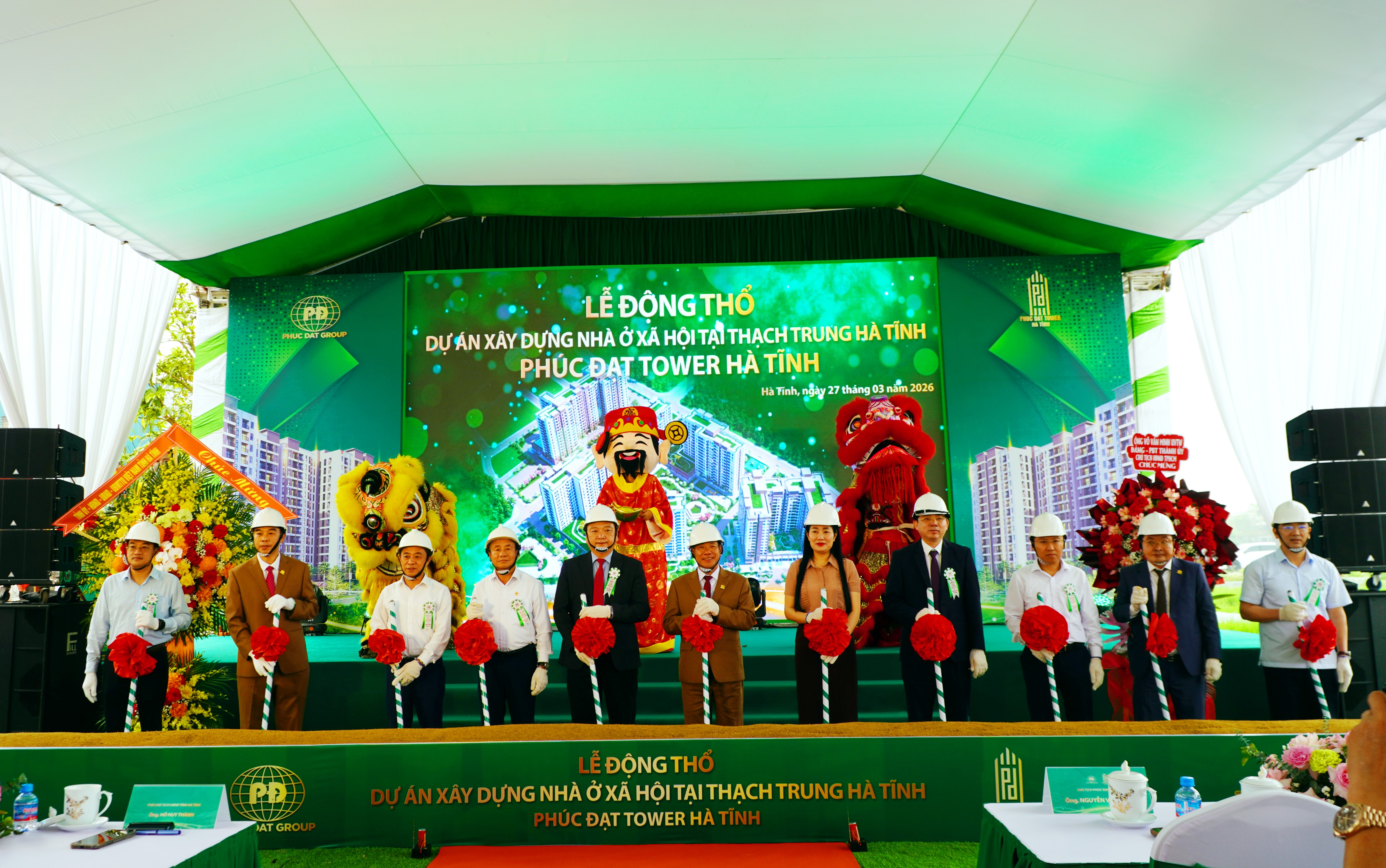 Động thổ dự án nhà ở xã hội Phúc Đạt Hà Tĩnh - tạo động lực phát triển đô thị, an sinh xã hội