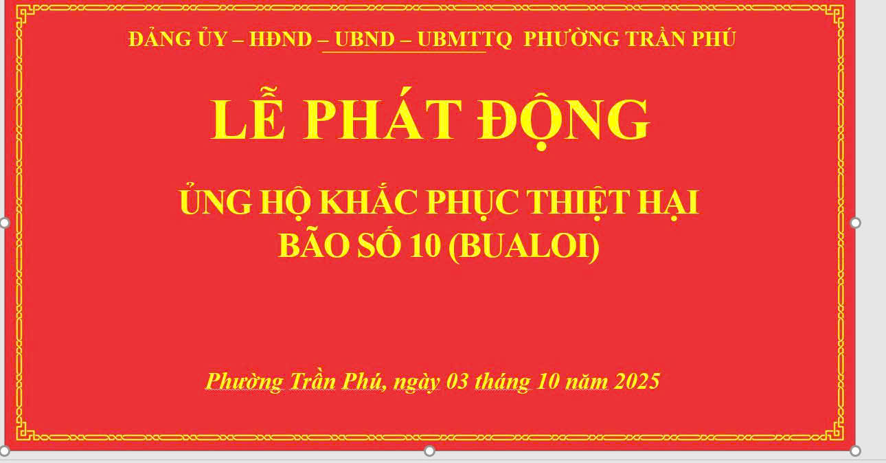 Lễ phát động ủng hộ Nhân dân khắc phục thiệt hại bão số 10 (Bualoi)
