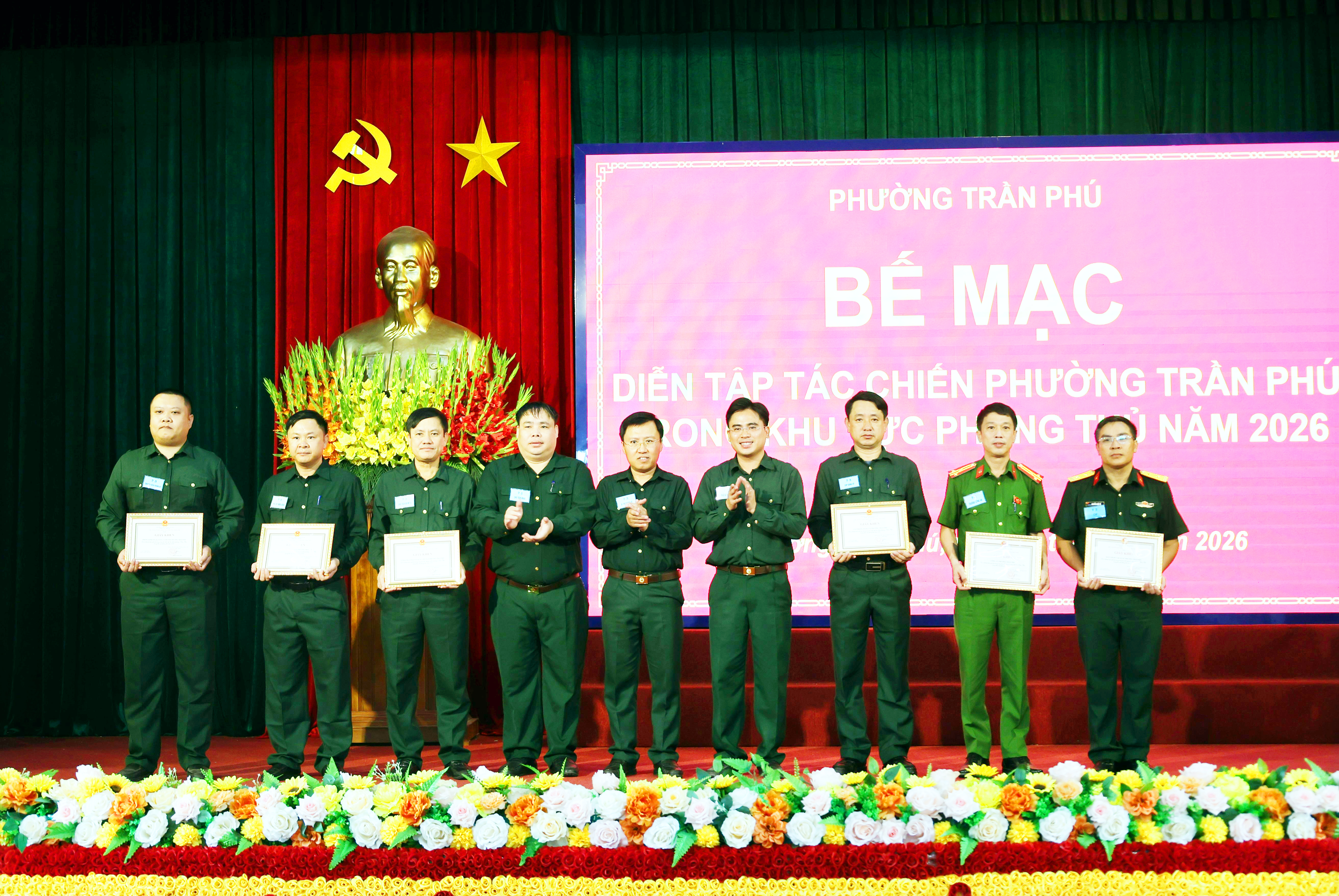 Phường Trần Phú hoàn thành xuất sắc diễn tập tác chiến trong khu vực phòng thủ năm 2026