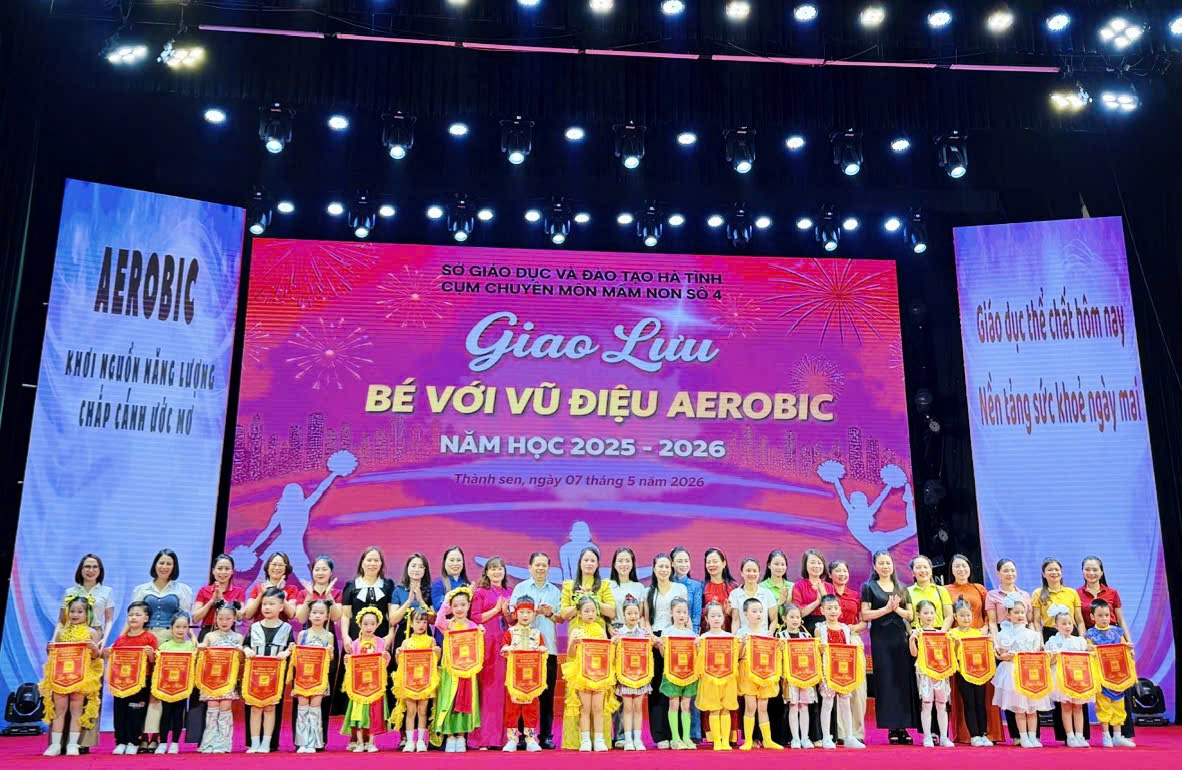 Các trường mầm non phường Trần Phú giành giải Nhì tại chương trình giao lưu “Bé với vũ điệu Aerobic” 