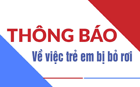 Thông báo về việc niêm yết thông tin trẻ sơ sinh bị bỏ rơi 
