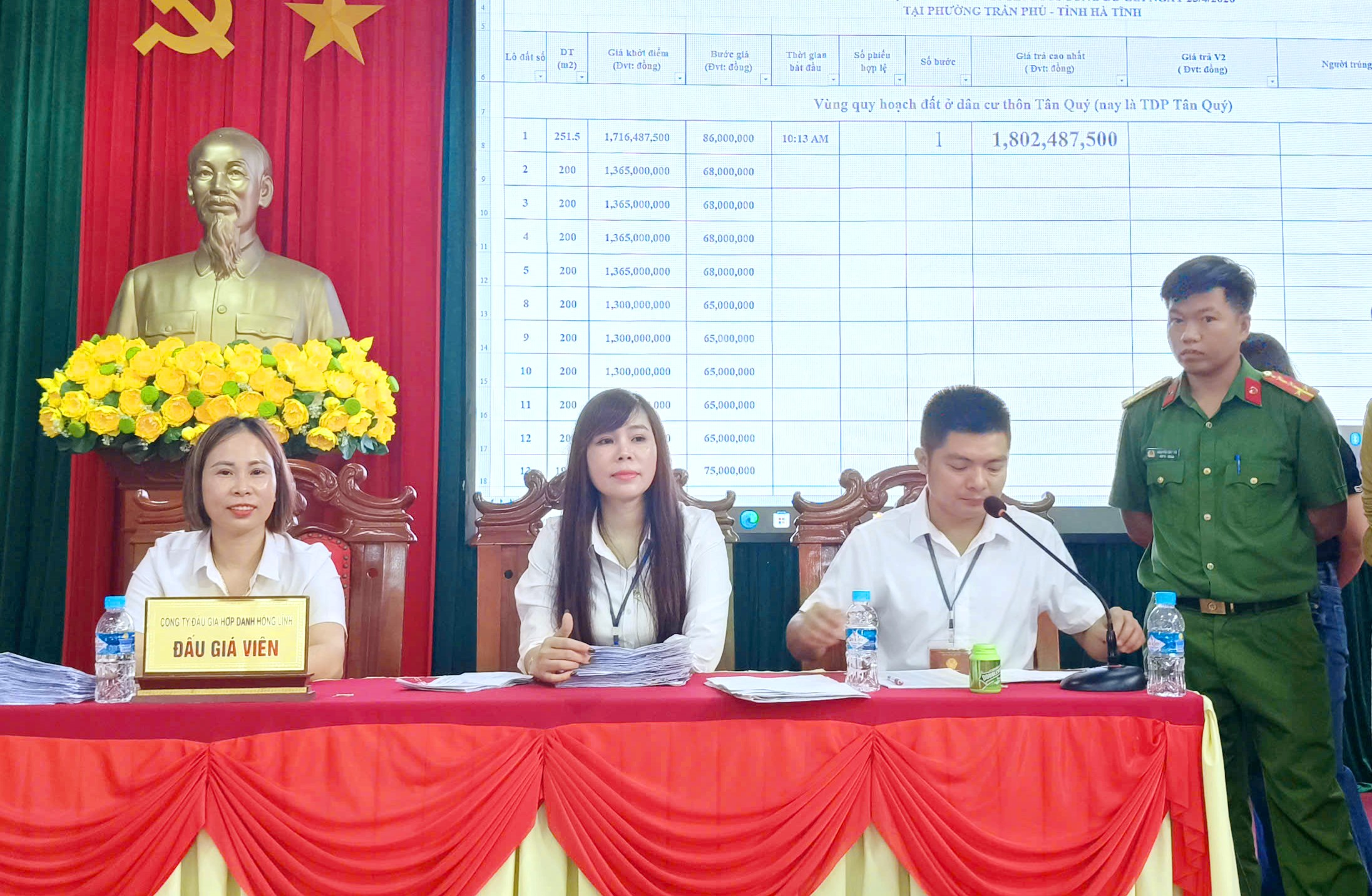 Phường Trần Phú đấu giá thành công 45 lô đất ở, tăng thu ngân sách hơn 25 tỷ đồng