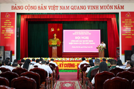 Trần Phú kiện toàn tổ chức đảng theo Quy định 208-QĐ/TW 