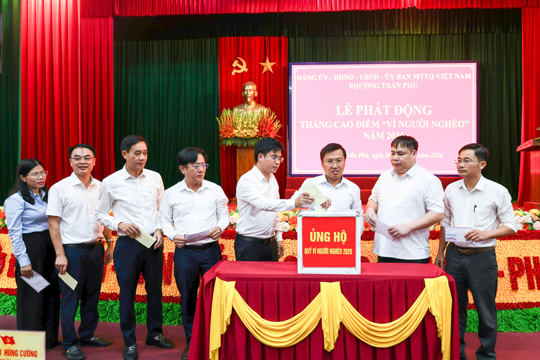 Phường Trần Phú phát động tháng cao điểm “vì người nghèo” năm 2026 