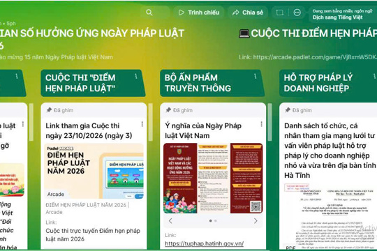 Giới thiệu “Không gian pháp luật số Hà Tĩnh”