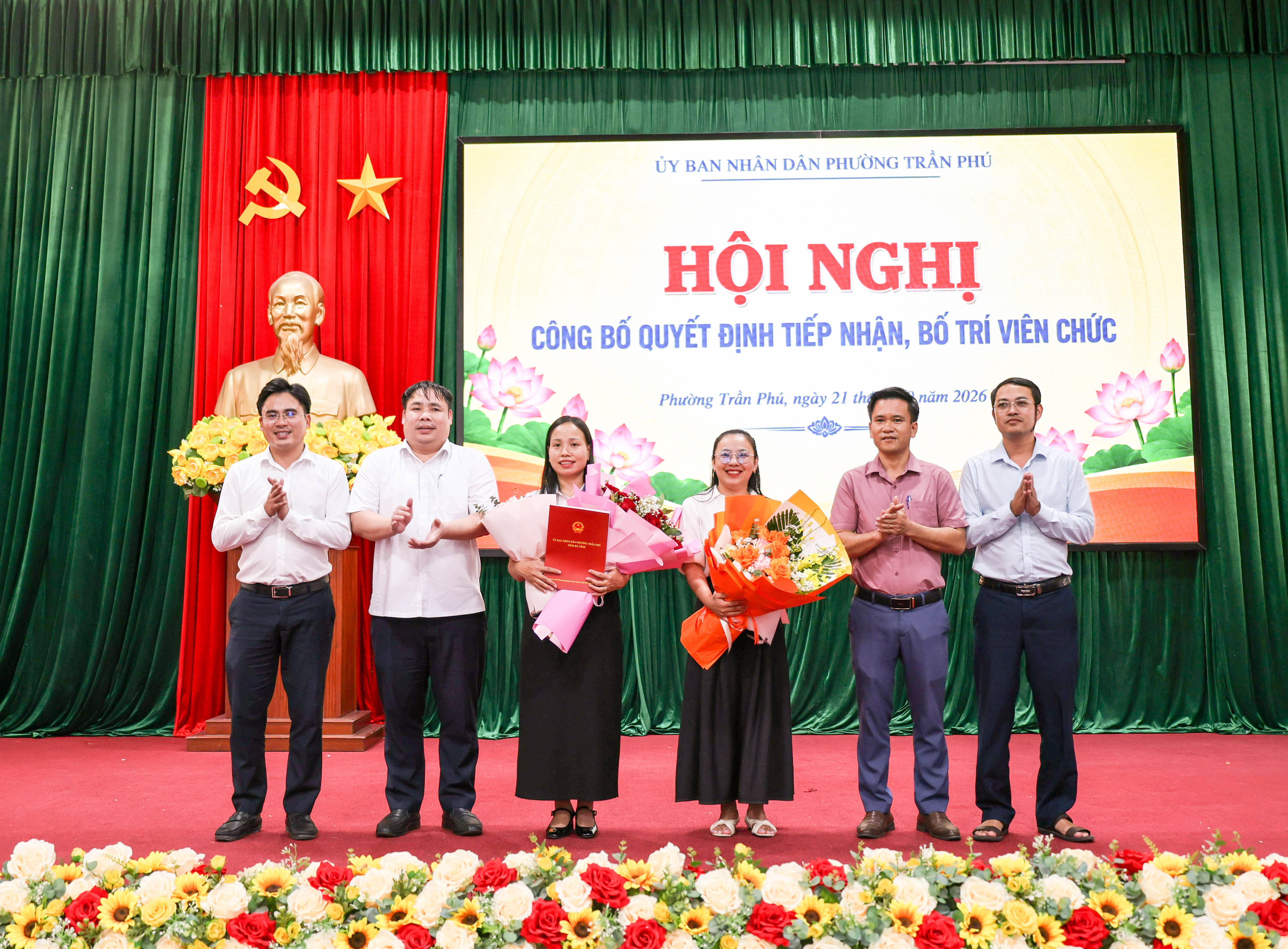 Phường Trần Phú tiếp nhận, bố trí 2 viên chức chuyên ngành nông nghiệp