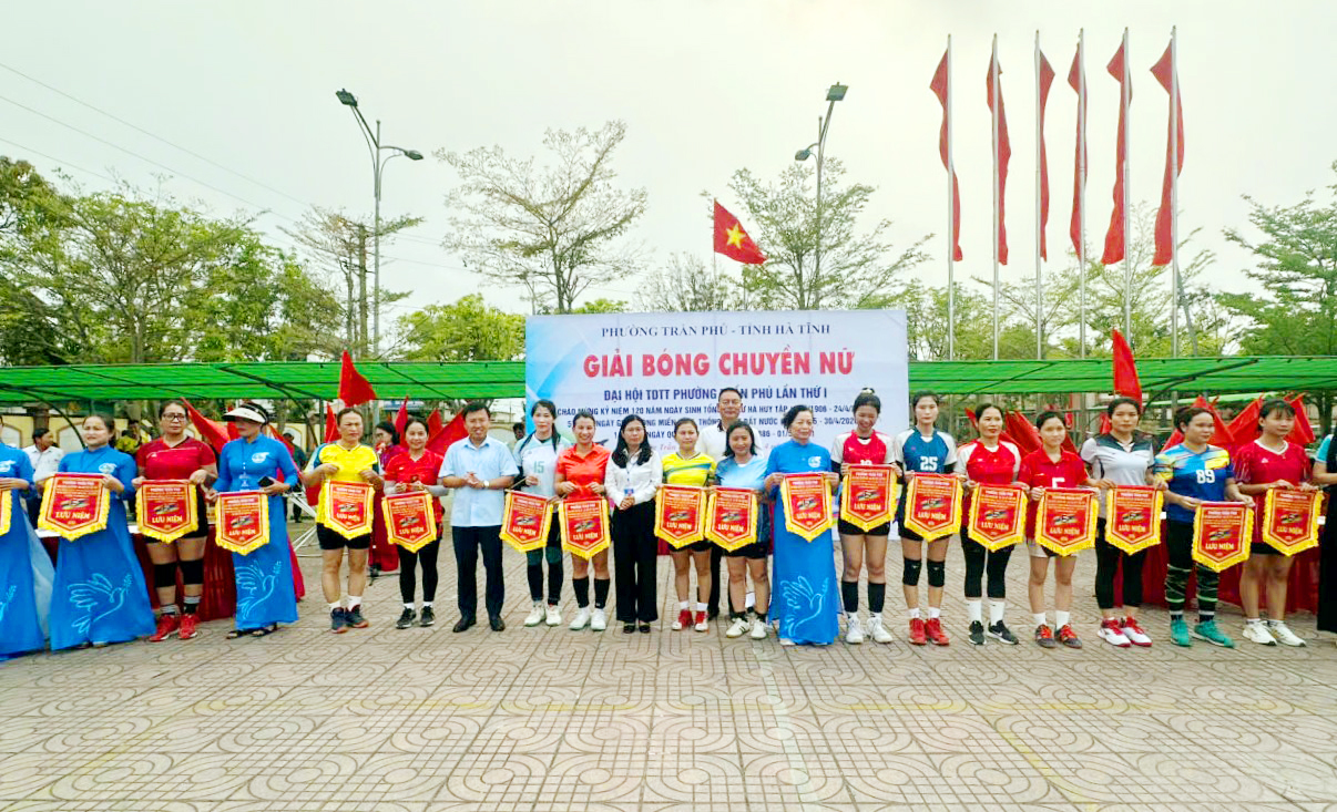 Phường Trần Phú khai mạc giải bóng chuyền nữ năm 2026 